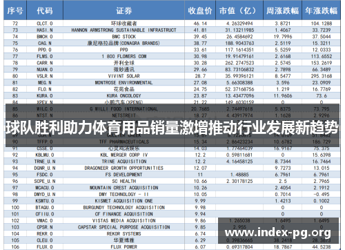 球队胜利助力体育用品销量激增推动行业发展新趋势 球队胜利助力体育用品销量激增推动行业发展新趋势