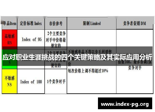 应对职业生涯挑战的四个关键策略及其实际应用分析 应对职业生涯挑战的四个关键策略及其实际应用分析